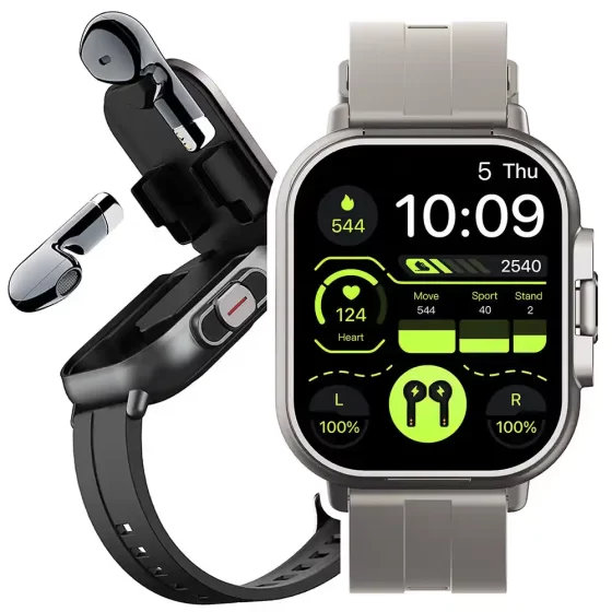 2-in-1 Smart Watch with Built-in TWS Earbuds ODM Project Case